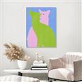Picture of Optical Cat Duo _GroupedProduct_Rectangle_Portrait_Canvas_Framed_