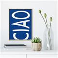 Picture of Ciao in Blue _GroupedProduct_Rectangle_Portrait_Canvas_Framed_