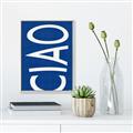 Picture of Ciao in Blue _GroupedProduct_Rectangle_Portrait_Canvas_Framed_