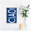 Picture of Ciao in Blue _GroupedProduct_Rectangle_Portrait_Canvas_Framed_