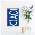 Picture of Ciao in Blue _GroupedProduct_Rectangle_Portrait_Canvas_Framed_