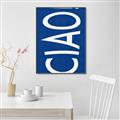 Picture of Ciao in Blue _GroupedProduct_Rectangle_Portrait_Canvas_Framed_