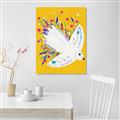 Picture of Bird in Floral Yellow Abstraction _GroupedProduct_Rectangle_Portrait_Unframed_Print_Only_