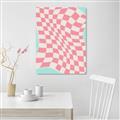 Picture of Pink Checkered Symphony _GroupedProduct_Rectangle_Portrait_Unframed_Print_Only_