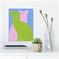 Picture of Optical Cat Duo _GroupedProduct_Rectangle_Portrait_Unframed_Print_Only_