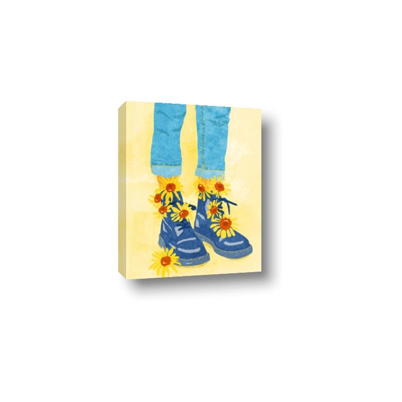 Picture of Sunflower Walk in Blue Shoes _GroupedProduct_Rectangle_Portrait_Canvas_