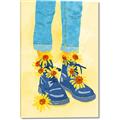 Picture of Sunflower Walk in Blue Shoes _GroupedProduct_Rectangle_Portrait_Canvas_
