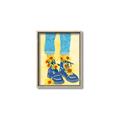 Picture of Sunflower Walk in Blue Shoes _GroupedProduct_Rectangle_Portrait_Canvas_Framed_
