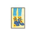 Picture of Sunflower Walk in Blue Shoes _GroupedProduct_Rectangle_Portrait_Canvas_Framed_