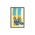 Picture of Sunflower Walk in Blue Shoes _GroupedProduct_Rectangle_Portrait_Canvas_Framed_