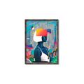 Picture of Luminous Blue Girl _GroupedProduct_Rectangle_Portrait_Canvas_Framed_