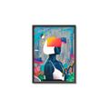 Picture of Luminous Blue Girl _GroupedProduct_Rectangle_Portrait_Canvas_Framed_