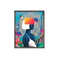 Picture of Luminous Blue Girl _GroupedProduct_Rectangle_Portrait_Canvas_Framed_