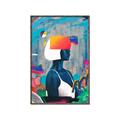 Picture of Luminous Blue Girl _GroupedProduct_Rectangle_Portrait_Canvas_Framed_