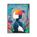 Picture of Luminous Blue Girl _GroupedProduct_Rectangle_Portrait_Canvas_Framed_