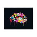 Picture of Graffiti Glow Lips _GroupedProduct_Rectangle_Landscape_Canvas_Framed_
