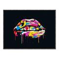 Picture of Graffiti Glow Lips _GroupedProduct_Rectangle_Landscape_Canvas_Framed_
