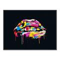 Picture of Graffiti Glow Lips _GroupedProduct_Rectangle_Landscape_Canvas_Framed_