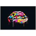 Picture of Graffiti Glow Lips _GroupedProduct_Rectangle_Landscape_Canvas_Framed_