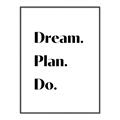 Picture of Dream Plan Do _GroupedProduct_Rectangle_Portrait_Canvas_Framed_