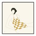 Picture of Lady in Squares _GroupedProduct_Square_Canvas_Framed_