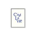 Picture of Cest La Vie in Blue _GroupedProduct_Rectangle_Portrait_Canvas_Framed_