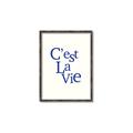 Picture of Cest La Vie in Blue _GroupedProduct_Rectangle_Portrait_Canvas_Framed_