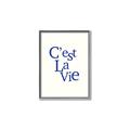 Picture of Cest La Vie in Blue _GroupedProduct_Rectangle_Portrait_Canvas_Framed_