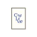 Picture of Cest La Vie in Blue _GroupedProduct_Rectangle_Portrait_Canvas_Framed_