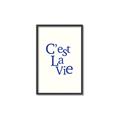 Picture of Cest La Vie in Blue _GroupedProduct_Rectangle_Portrait_Canvas_Framed_