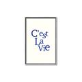 Picture of Cest La Vie in Blue _GroupedProduct_Rectangle_Portrait_Canvas_Framed_