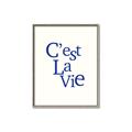 Picture of Cest La Vie in Blue _GroupedProduct_Rectangle_Portrait_Canvas_Framed_