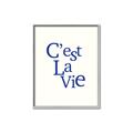 Picture of Cest La Vie in Blue _GroupedProduct_Rectangle_Portrait_Canvas_Framed_