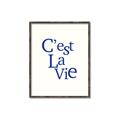 Picture of Cest La Vie in Blue _GroupedProduct_Rectangle_Portrait_Canvas_Framed_