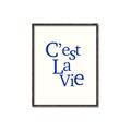 Picture of Cest La Vie in Blue _GroupedProduct_Rectangle_Portrait_Canvas_Framed_