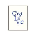 Picture of Cest La Vie in Blue _GroupedProduct_Rectangle_Portrait_Canvas_Framed_