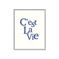 Picture of Cest La Vie in Blue _GroupedProduct_Rectangle_Portrait_Canvas_Framed_