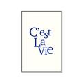 Picture of Cest La Vie in Blue _GroupedProduct_Rectangle_Portrait_Canvas_Framed_