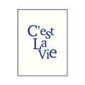 Picture of Cest La Vie in Blue _GroupedProduct_Rectangle_Portrait_Canvas_Framed_