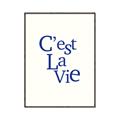 Picture of Cest La Vie in Blue _GroupedProduct_Rectangle_Portrait_Canvas_Framed_