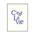 Picture of Cest La Vie in Blue _GroupedProduct_Rectangle_Portrait_Canvas_Framed_