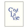 Picture of Cest La Vie in Blue _GroupedProduct_Rectangle_Portrait_Canvas_Framed_