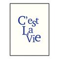 Picture of Cest La Vie in Blue _GroupedProduct_Rectangle_Portrait_Canvas_Framed_