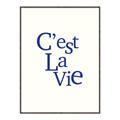 Picture of Cest La Vie in Blue _GroupedProduct_Rectangle_Portrait_Canvas_Framed_