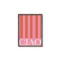 Picture of Ciao Stripes in Pink _GroupedProduct_Rectangle_Portrait_Canvas_Framed_