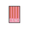 Picture of Ciao Stripes in Pink _GroupedProduct_Rectangle_Portrait_Canvas_Framed_