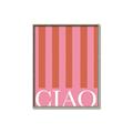 Picture of Ciao Stripes in Pink _GroupedProduct_Rectangle_Portrait_Canvas_Framed_