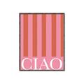 Picture of Ciao Stripes in Pink _GroupedProduct_Rectangle_Portrait_Canvas_Framed_