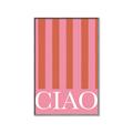 Picture of Ciao Stripes in Pink _GroupedProduct_Rectangle_Portrait_Canvas_Framed_