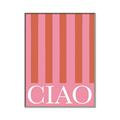Picture of Ciao Stripes in Pink _GroupedProduct_Rectangle_Portrait_Canvas_Framed_